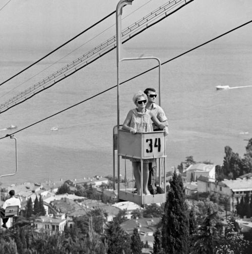 Funikulyorda. Krım, Yalta, 1968-ci il