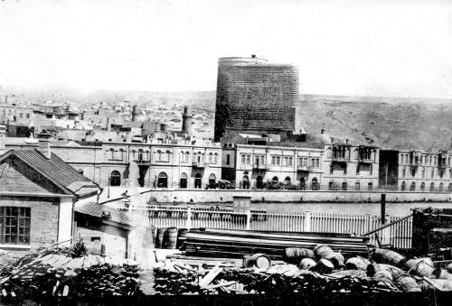Limandan şəhərin görünüşü. Bakı, 1910-cu il
