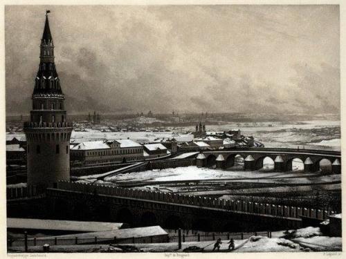 Qış. Moskvanın ən keyfiyyətli şəkillərindən biri. 1841-ci il