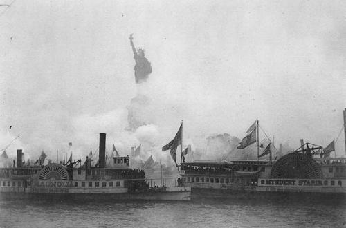Nyu-York limanında Azadlıq heykəlinin açılışı, 1886-cı il