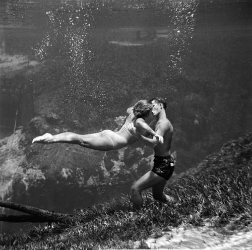 Sualtı öpüş. Florida, 1950-ci il