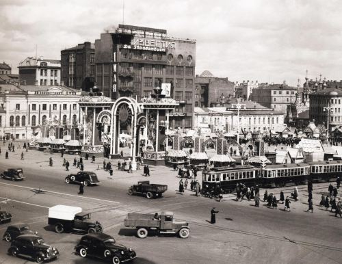 Puşkin meydanı. Moskva, 1940-cı il