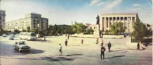 Füzuli meydanı, Bakı. 1960-cı illər