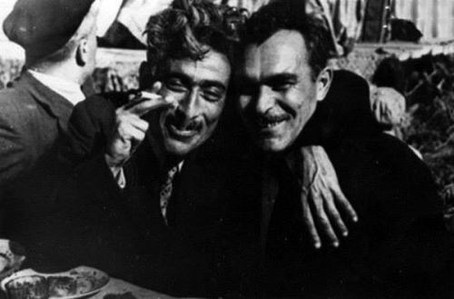 Səməd Vurğun dostu Mikayıl Rzaquluzadə ilə ovda, 1947-ci il