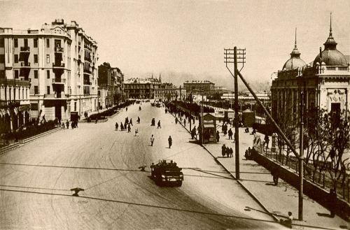 Şəhərin mərkəzi hissəsi. Bakı, 1935-ci il