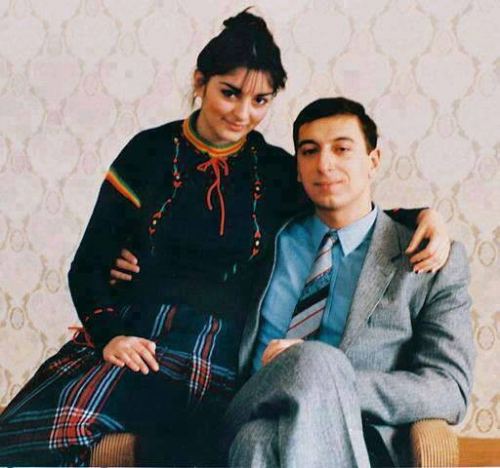 İlham Əliyev öz xanımı Mehriban Əliyeva ilə birlikdə, 1980-ci il