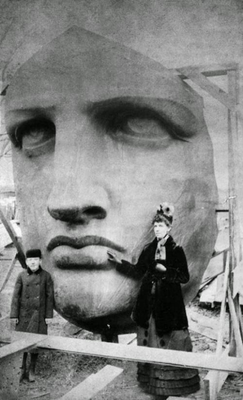 Azadlıq heykəlinin baş hissəsi, 1885-ci il