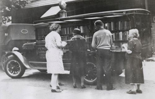 Səyyar kitabxana. ABŞ, 1927-ci il