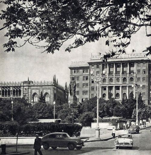 Şəhərin mərkəzi hissəsi. Bakı, 1964-cü il