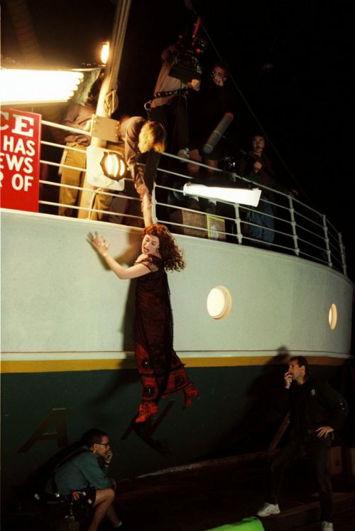 "Titanik" filminin çəkilişlərindən kadr, 1996-cı il