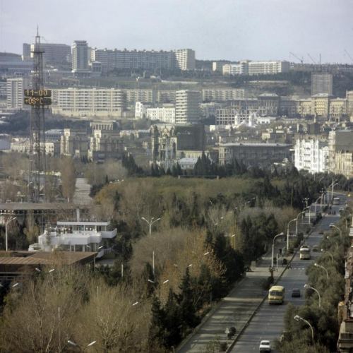 Bakı şəhərinin panoraması. 1980-ci il
