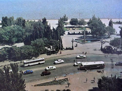 Qız qalasından Dənizkənarı Bulvarın görünüşü, 1976-cı il