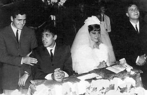 Adriano Çelentano və Klaudiya Mori toy günündə, 1964-cü il